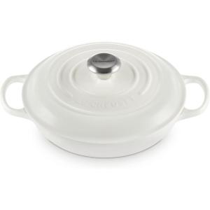 Le Creuset Enameled Cast Iron Signature Braiser, 3.5 qt., Cerise(White)