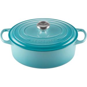 Le Creuset Enameled Cast Iron Signature Oval Dutch Oven, 9.5 qt., Cerise(Caribbean)