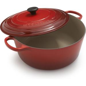 Le Creuset Enameled Cast Iron Signature Round Dutch Oven, 13.25 qt., Cerise(Cerise)