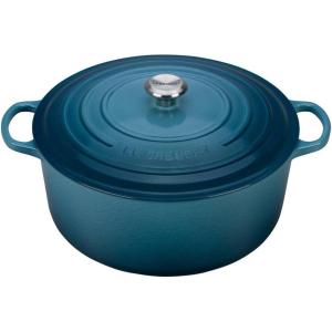 Le Creuset Enameled Cast Iron Signature Round Dutch Oven, 13.25 qt., Cerise(Marine)