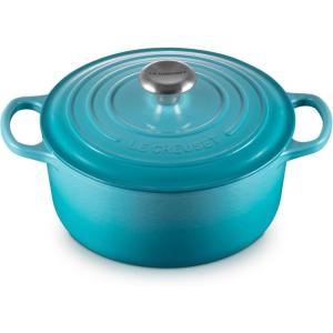 Le Creuset Enameled Cast Iron Signature Round Dutch Oven, 7.25 qt., Sea Salt(Caribbean)