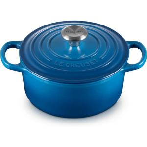 Le Creuset Enameled Cast Iron Signature Round Dutch Oven, 7.25 qt., Sea Salt(Marseille)