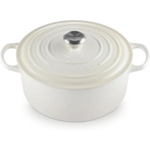 Le Creuset Enameled Cast Iron Signature Round Dutch Oven, 7.25 qt., Sea Salt(Meringue)
