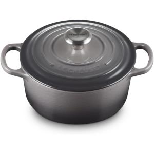Le Creuset Enameled Cast Iron Signature Round Dutch Oven, 7.25 qt., Sea Salt(Oyster)