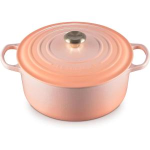 Le Creuset Enameled Cast Iron Signature Round Dutch Oven, 7.25 qt., Sea Salt(Peche)