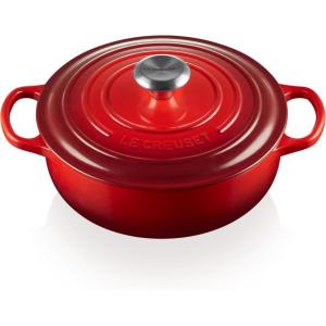 Le Creuset Enameled Cast Iron Signature Sauteuse Oven, 3.5 qt., Oyster(Cerise)