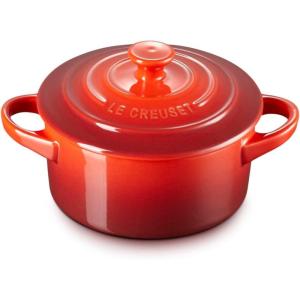 Le Creuset Stoneware Mini Round Cocotte, 8 oz., Caribbean(Cerise)