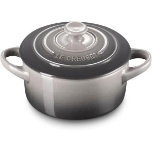 Le Creuset Stoneware Mini Round Cocotte, 8 oz., Caribbean(Oyster)