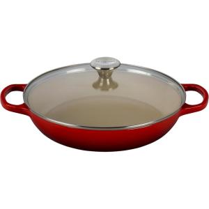 Le Creuset of America Enameled Cast Iron Buffet Casserole with Glass Lid, 3 1/2 quart, Cherry(Cherry)