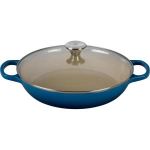Le Creuset of America Enameled Cast Iron Buffet Casserole with Glass Lid, 3 1/2 quart, Cherry(Marseille)