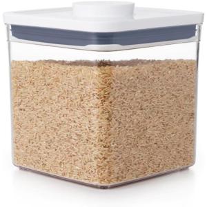 OXO Good Grips POP Container – Airtight Food Storage – Big Square Tall 6.0 Qt Ideal for bulk snacks and cereal(2.8 Qt – Square – Sugar)