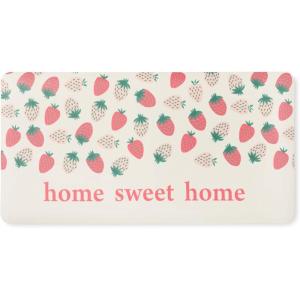 SUR LA Table Kitchen Essentials Zest Up Your Life Citrus Fruit Anti Fatigue Comfort Mat, Kitchen Mat, Standing Desk Mat, Non-Slip Backing, Yellow/Blue/Ivory, 20″x39″(Pink/Green/Cream)