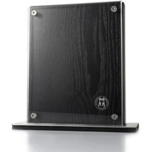 Schmidt Brothers – Acacia Midtown Magnetic Knife Block, Acacia Hardwood and Acrylic Shield, Universal Cutlery Storage For 8-10 Knives(Black Midtown)