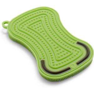 Sur La Table 3-in-1 Silicone Scrubber Sponge, Lime