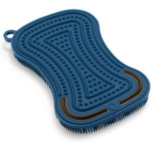 Sur La Table 3-in-1 Silicone Scrubber Sponge, Navy