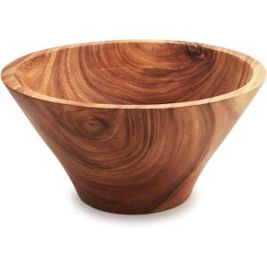 Sur La Table Acacia Flared Serving Bowl, Brown