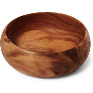 Sur La Table Acacia Wood Curved Serving Bowl