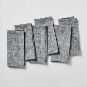 Sur La Table Chambray Napkins, Set of 6, Black(Black)