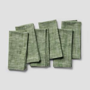Sur La Table Chambray Napkins, Set of 6, Black(Green)