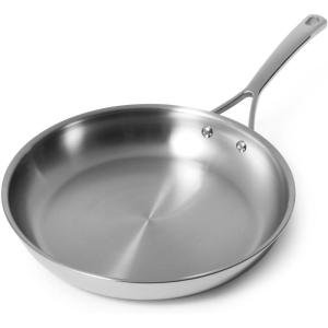 Sur La Table Classic 5-Ply Stainless Steel Skillet, 12″, Silver