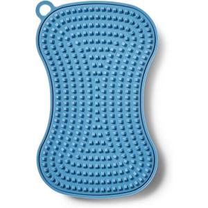 Sur La Table Dual-Action Silicone Sponge, Light Blue