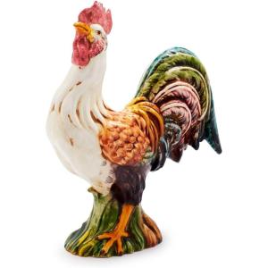 Sur La Table Italian Hand-Painted Ceramic Rooster, Multi