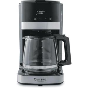 Sur La Table KITCHEN ESSENTIALS 12-Cup Programmable Coffee Maker with Brew Strength Control and 24hr-Programmable Timer, 1000w