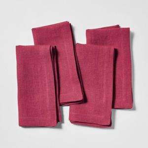 Sur La Table Linen Napkins, Set of 4, Blue(Bordeaux)