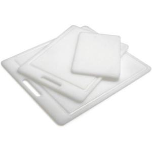 Sur La Table Polypropylene Cutting Board Set – 3-Piece Reversible Boards with Juice Grooves & Cut-Out Handles, Dishwasher, Non-Porous & Non-Absorbent