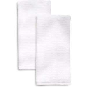 Sur La Table Ribbed Kitchen Towels – Set of 2, Oversized 30″ x 20″ Super-Absorbent 100% Turkish Cotton Dish Towels – Durable & Machine Washable