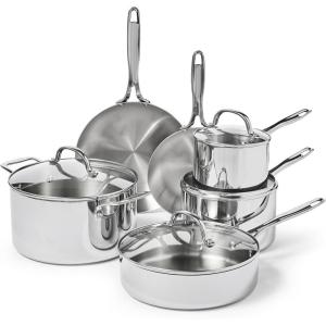 Sur La Table Signature Stainless Steel 10-Piece Cookware Set