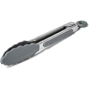 Sur La Table Silicone-Tipped Tongs, 7″, Dark Red(Gray)