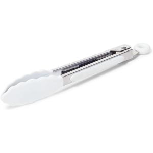 Sur La Table Silicone-Tipped Tongs, 7″, Dark Red(White)