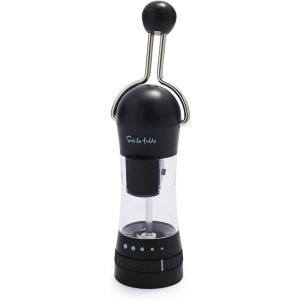 Sur La Table Spice Ratchet Mill Grinder with 5 Coarse settings, White(Black)