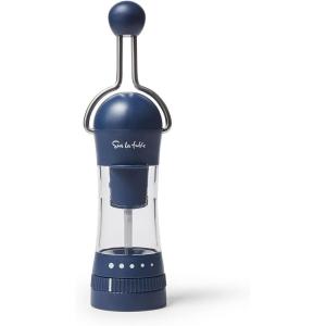Sur La Table Spice Ratchet Mill Grinder with 5 Coarse settings, White(Navy)