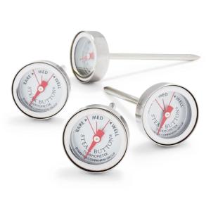 Sur La Table Stainless Steel Steak Button Thermometers, Silver