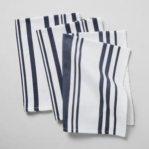Sur La Table Striped Kitchen Towels, Set of 3, Blueberry(Blueberry)