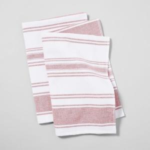 Sur La Table Ultra-Absorbent Terry Towels, Set of 2, Blue(Red)