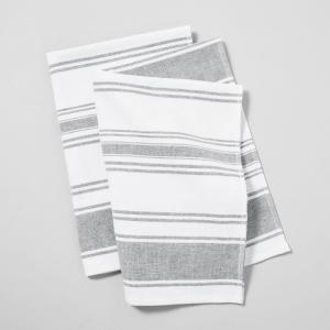 Sur La Table Ultra-Absorbent Terry Towels, Set of 2, Blue(Sardine)