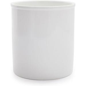 Sur La Table White Porcelain Utensil Crock – Countertop Holder for Cooking Tools, Classic Kitchen Organizer, Dishwasher, Minimalist Design Matches Any Decor