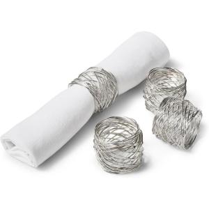 Sur La Table Wire Napkin Rings, Set of 4, Silver(Silver)