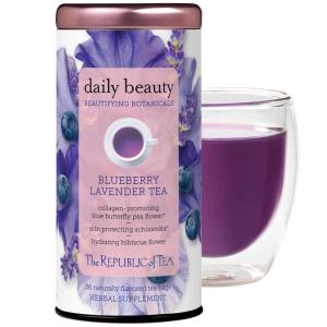 The Republic of Tea – Beautifying Botanicals® Daily Beauty Blueberry Lavender Herbal Tea Bags(36 count)(36 Count (Pack of 1))