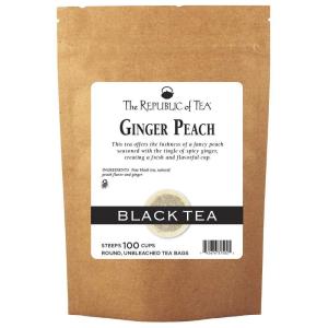 The Republic of Tea – Ginger Peach Black Tea, Caffeinated, 50 Count(100 Count (Pack of 1))