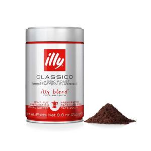 illy Ground Moka Coffee Classico, Medium Roast, Brown