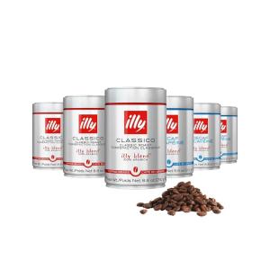 illy Whole Bean Coffee – Perfectly Roasted – Colombia Medium Roast – Smooth Taste, Notes of Fruit – Fruit Notes – 100% Arabica Beans – No Preservatives – 8.8 Ounce(Classico Medium Roast / Decaf Medium Roast)