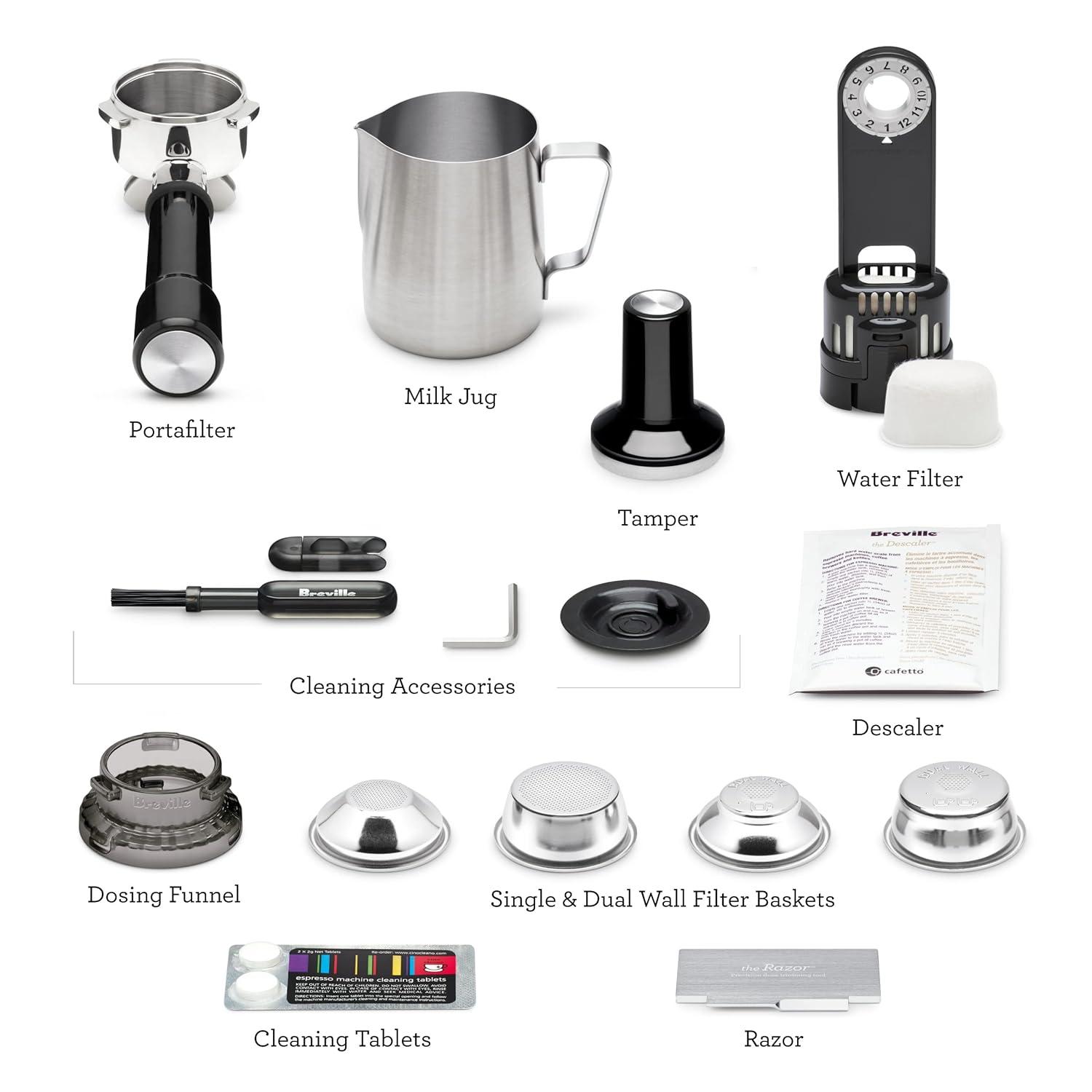 imageBreville Barista Express Espresso Machine BES870XL Brushed Stainless SteelBlack Truffle