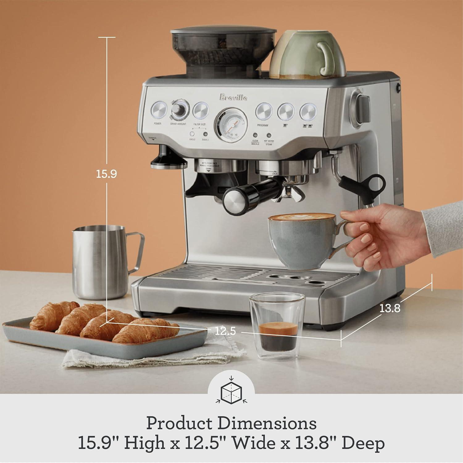 imageBreville Barista Express Espresso Machine BES870XL Brushed Stainless SteelBlack Truffle