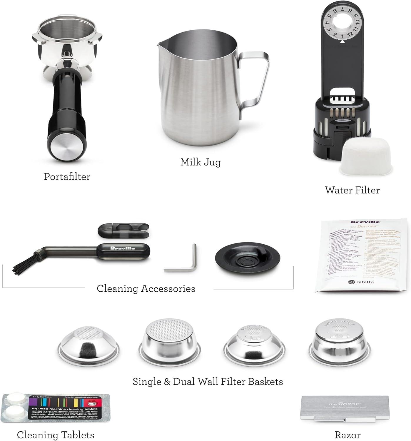 imageBreville Barista Express Impress BES876BST Black Stainless SteelDamson Blue