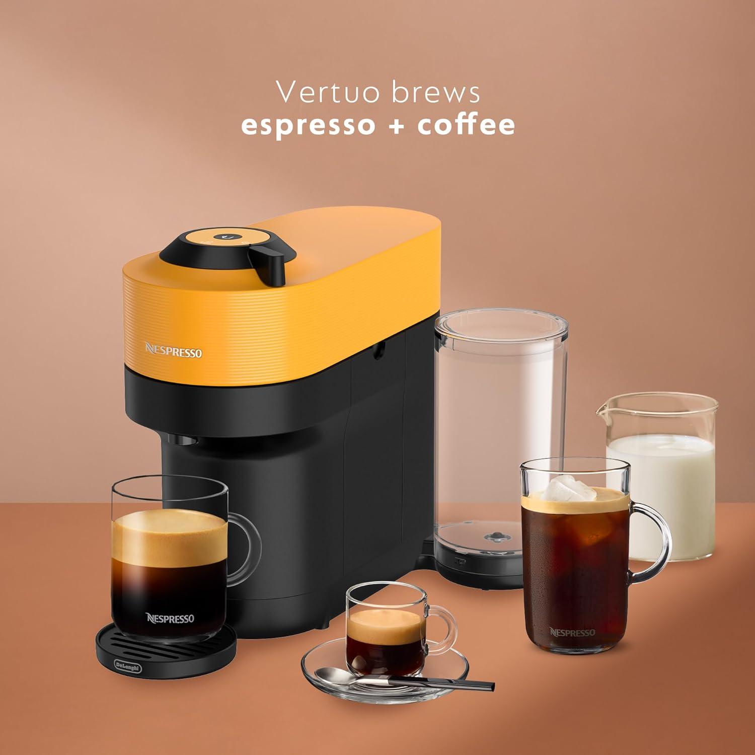 imageNespresso LimitedEdition Vertuo Pop Coffee and Espresso Maker by DeLonghi Pastel YellowMango
