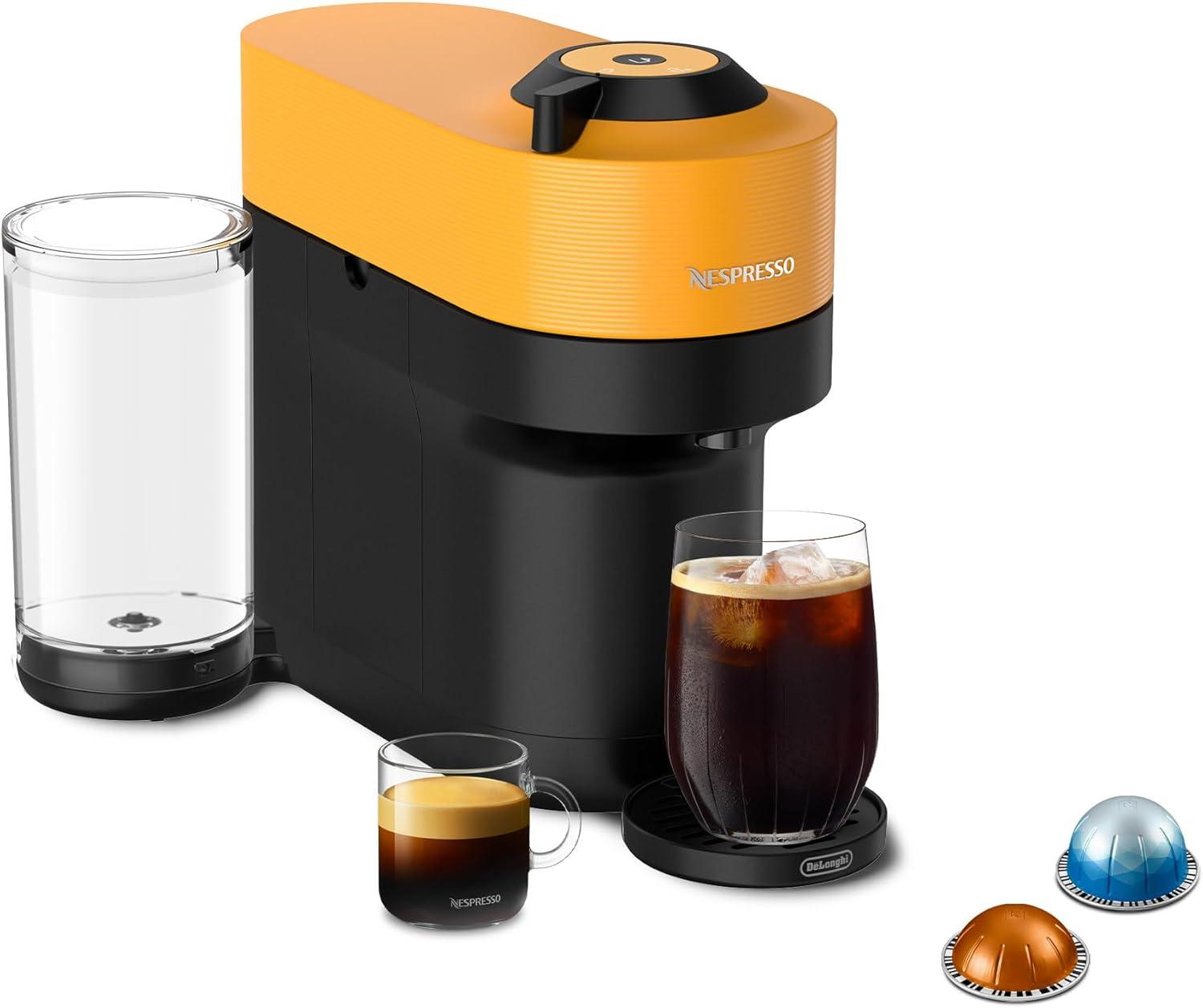 imageNespresso LimitedEdition Vertuo Pop Coffee and Espresso Maker by DeLonghi Pastel YellowMango